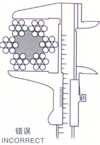 鋼絲繩錯(cuò)誤測(cè)量方法